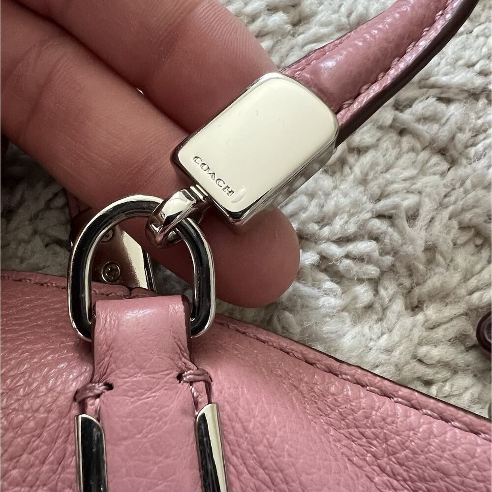 Coach Vintage Kelsey Satchel Pink Pebbled Leather Crossbody Purse w/ Wallet - Picture 4 of 16